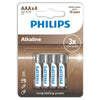 PHILIPS - ALKALINE AAA BATTERY LR03 BLISTER*4