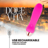 DOLCE VITA - VIBRADOR RECARREGÁVEL CINCO ROSA 7 VELOCIDADES