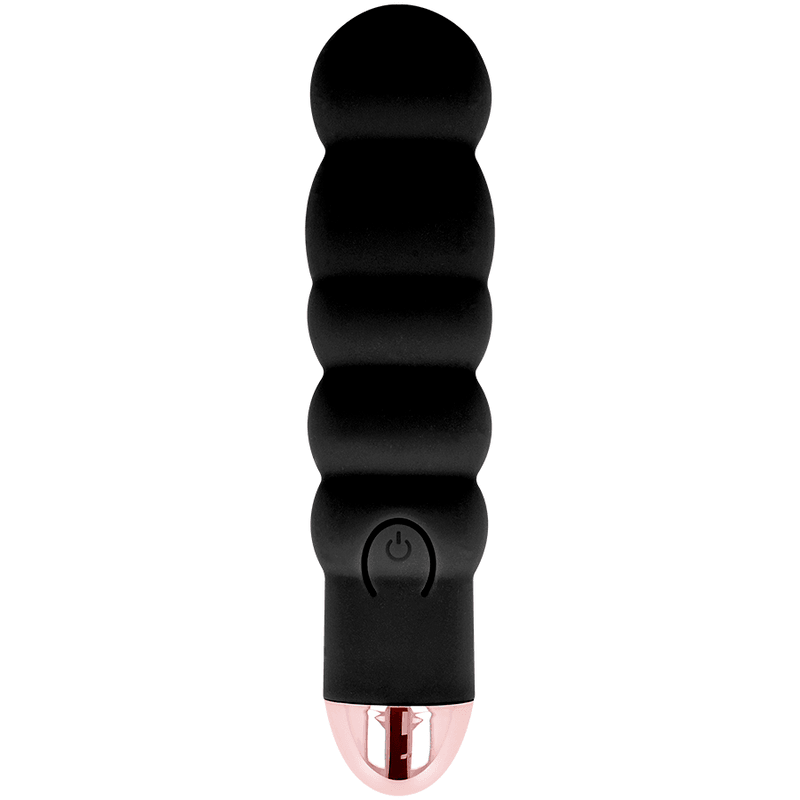 DOLCE VITA - SIX BLACK RECHARGEABLE VIBRATOR 7 SPEED