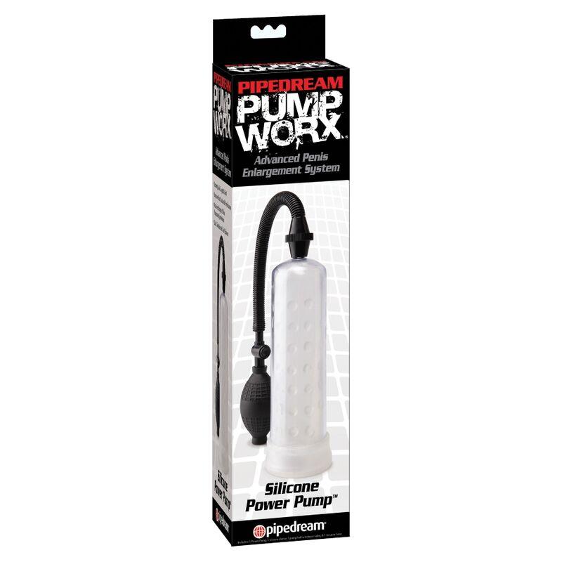 PUMP WORX - BOMBA DE ERECCION DE SILICONA TRANSPARENTE - Sensuana.es