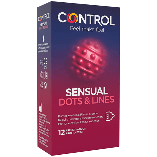 CONTROL - SENSUAL DOTS & LINES PUNTOS Y ESTRIAS 12 UDS - Sensuana.es