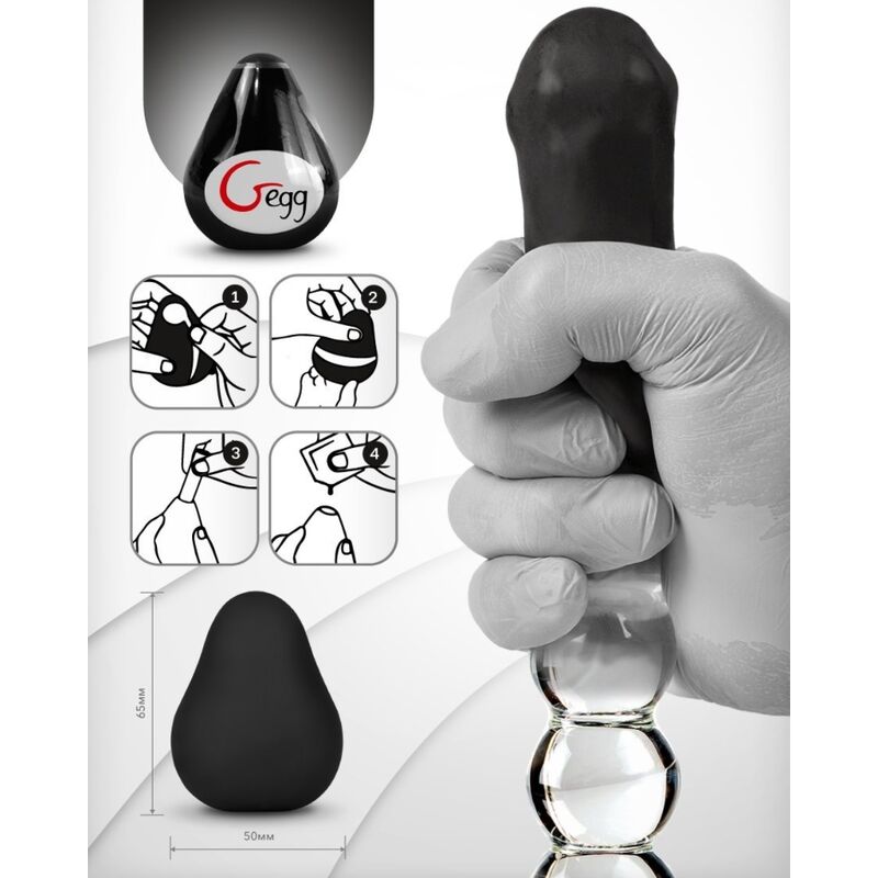 G-VIBE - HUEVO MASTURBADOR TEXTURADO REUTILIZABLE NEGRO - Sensuana.es