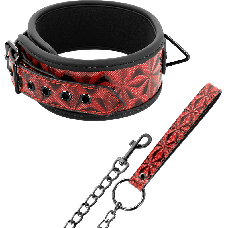 BEGME - RED EDITION VEGAN LEATHER NECKLACE WITH NEOPRENE LINING