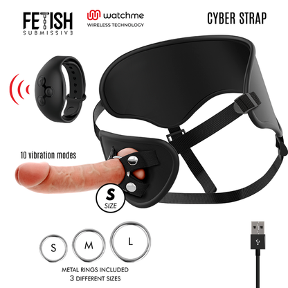 FETISH SUBMISSIVE CYBER STRAP - ARNES CON DILDO CONTROL REMOTO TECNOLOGIA WATCHME S - Sensuana.es