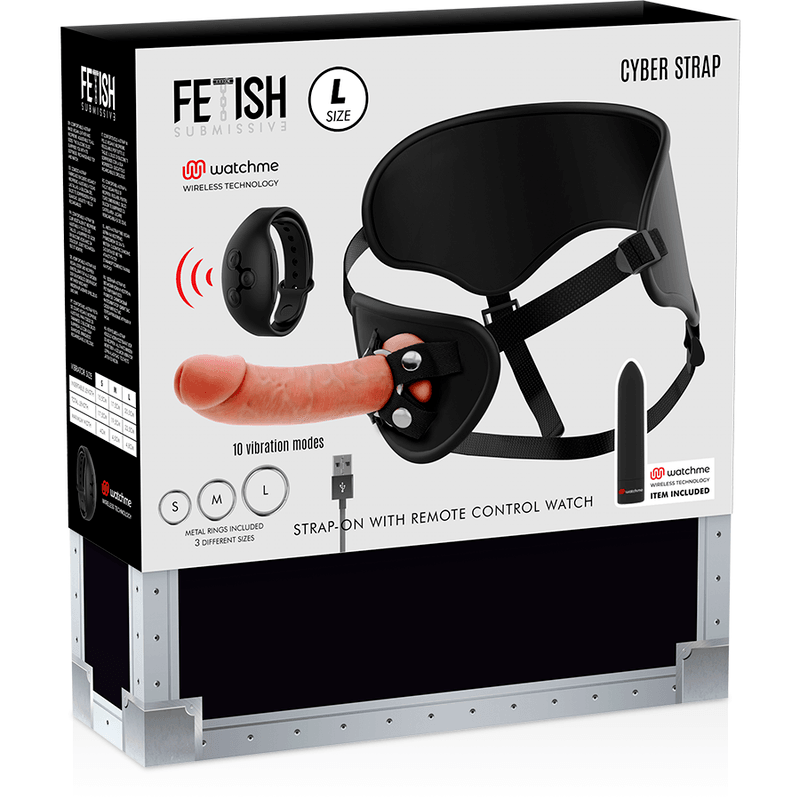 FETISH SUBMISSIVE CYBER STRAP - ARNES CON DILDO Y BALA CONTROL REMOTO TECNOLOGIA WATCHME L - Sensuana.es