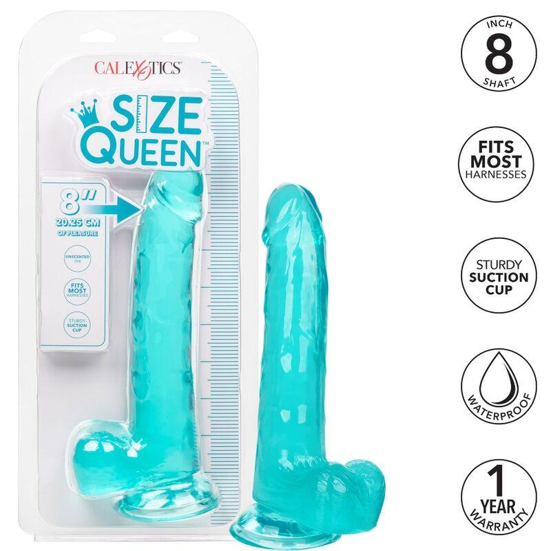 CALEXOTICS - SIZE QUEEN DILDO AZUL 20.3 CM - Sensuana.es