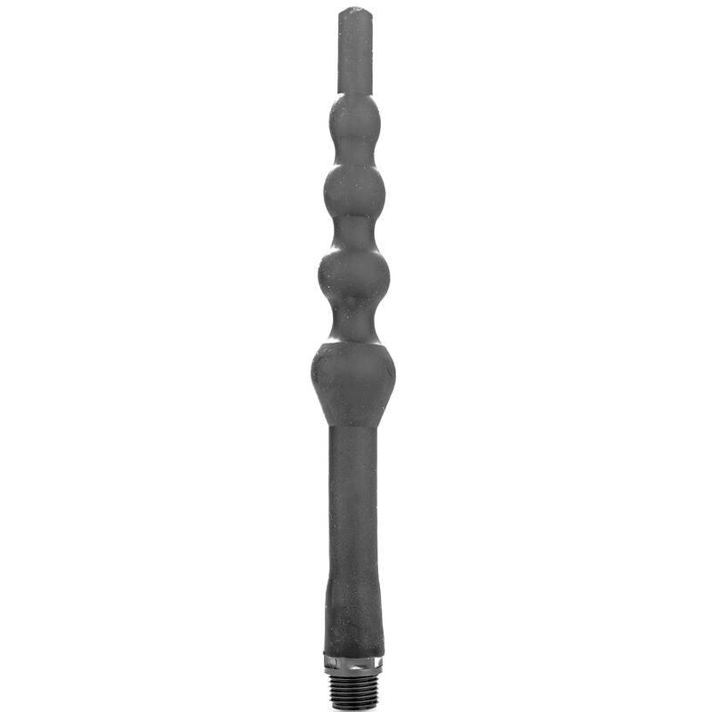 ALL BLACK - BEADED SILICONE ANAL SHOWER 27 CM