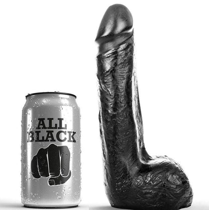 ALL BLACK - DILDO REALISTICO NEGRO SUAVE 20 CM - Sensuana.es