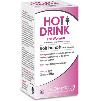 LABOPHYTO - HOT DRINK FOR WOMEN COMPLEMENTO ALIMENTICIO ENERGIA SEXUAL 250 ML - Sensuana.es