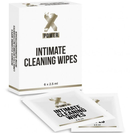 XPOWER - INTIMATE CLEANING WIPES TOALLITAS LIMPIEZA INTIMA 6 UNIDADES - Sensuana.es