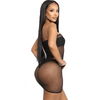 QUEEN LINGERIE - NET BODY DRESS WITH DIAMONDS S/L