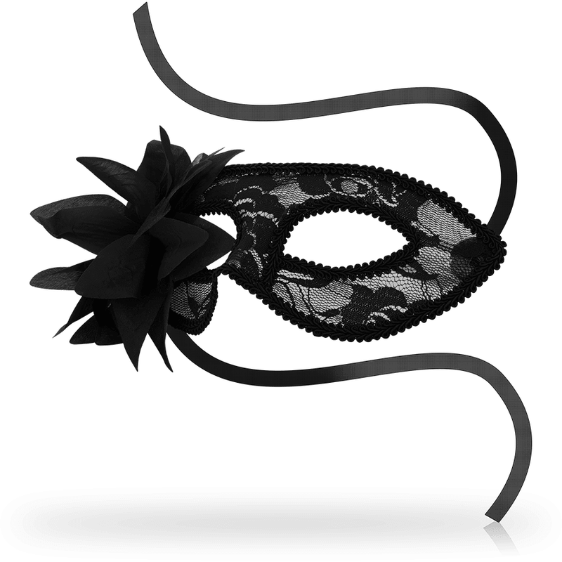 OHMAMA - MASKS MASK WITH LACE AND BLACK FLOWER