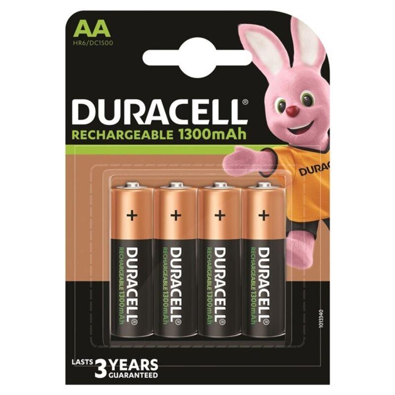 DURACELL - PILA RECARGABLE HR6 AA 1300mAh BLISTER*4 - Sensuana.es