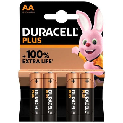 DURACELL - PLUS POWER 100 PILA ALCALINA AA LR6 BLISTER*4 - Sensuana.es