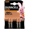 DURACELL - PLUS POWER 100 PILA ALCALINA AAA LR03 BLISTER*4 - Sensuana.es