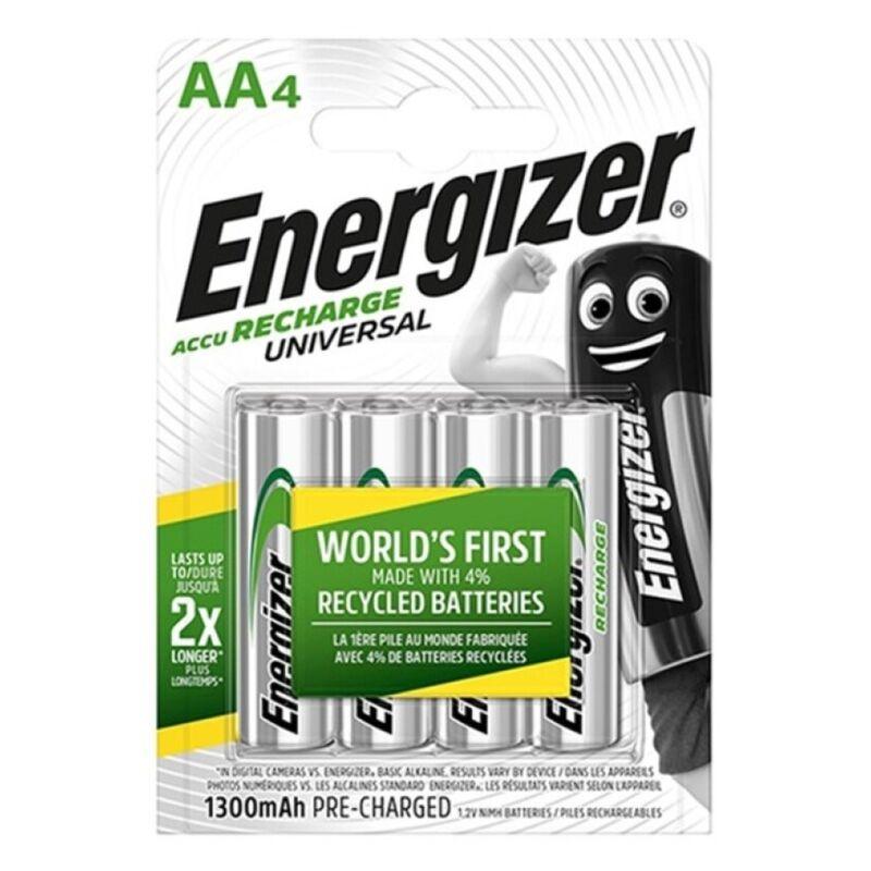 ENERGIZER - UNIVERSAL PILA RECARGABLE HR6 AA 1300mAh BLISTER*4 - Sensuana.es