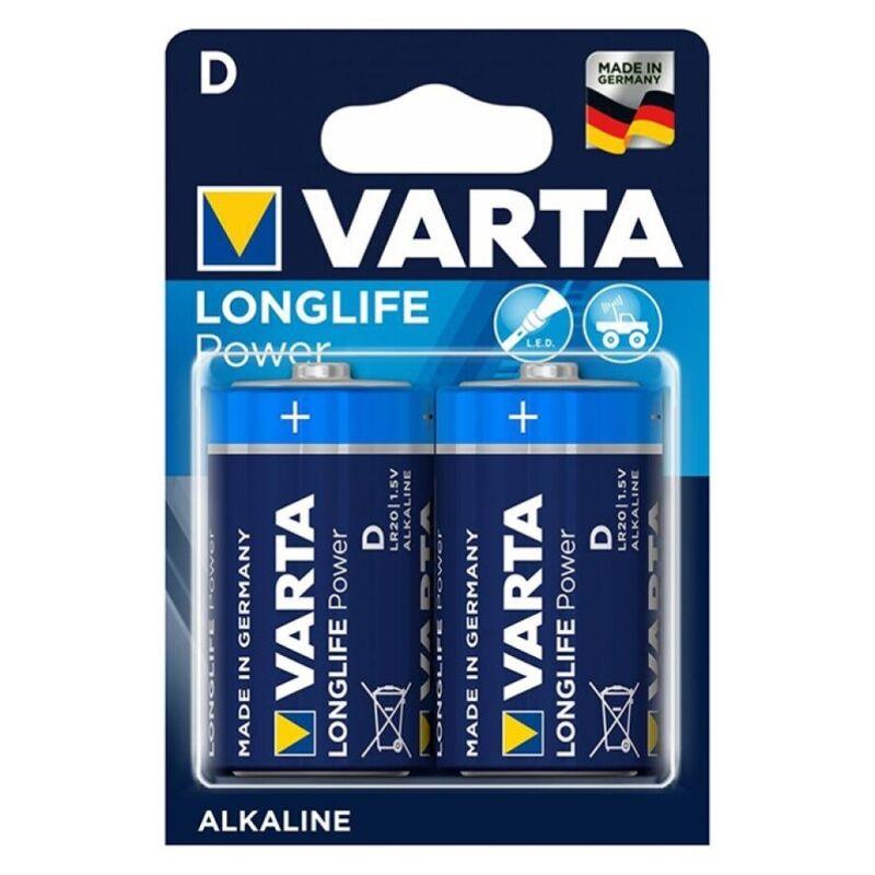 VARTA - BATERIA ALCALINA LONGLIFE POWER D LR20 BLISTER*2