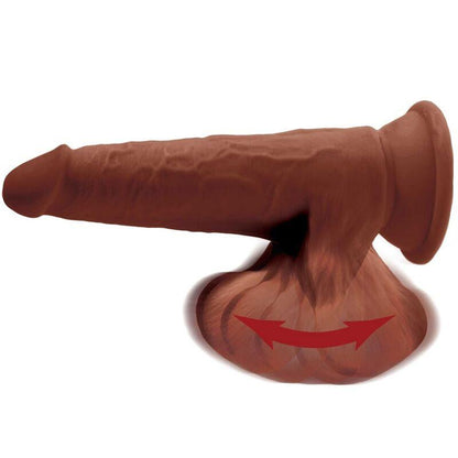 KING COCK - PLUS 3D DILDO SWINGING BALLS 24.5 CM MARRON - Sensuana.es