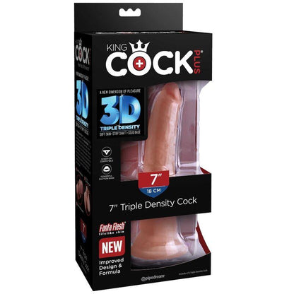 KING COCK - PLUS DILDO 3D TRIPLE DENSIDAD 18 CM - Sensuana.es