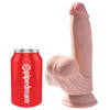 KING COCK - PLUS 3D DILDO BALANÇANDO BOLAS 15,2 CM NATURAL