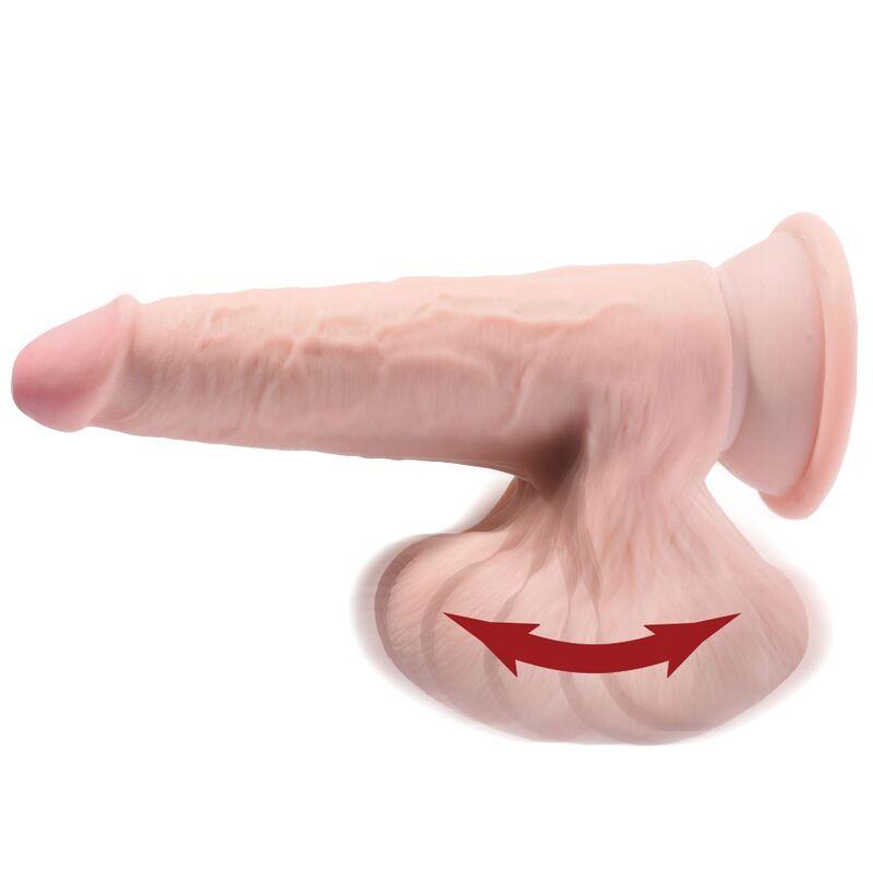 KING COCK - PLUS 3D DILDO SWINGING BALLS 20.3 CM - Sensuana.es