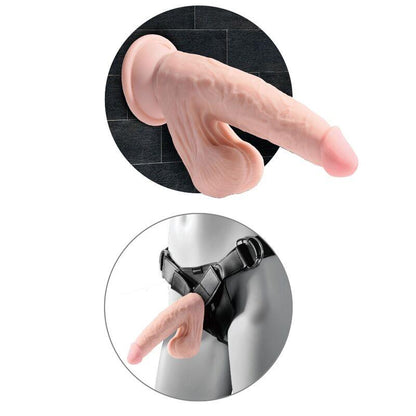 KING COCK - PLUS 3D DILDO SWINGING BALLS 20.3 CM - Sensuana.es