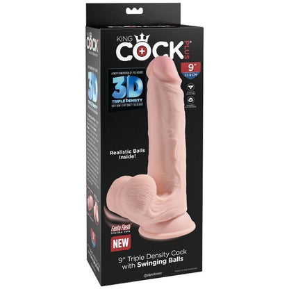 KING COCK - PLUS 3D DILDO SWINGING BALLS 20.3 CM - Sensuana.es