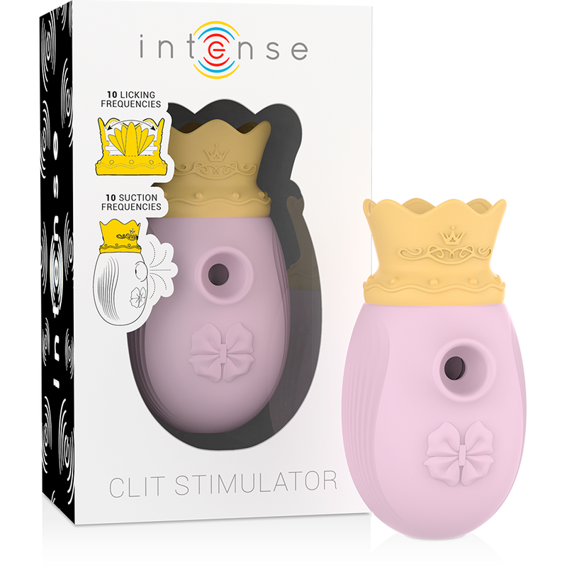 INTENSE - CLITORIS STIMULATOR 10 SUCTION AND LICKING MODES - PINK