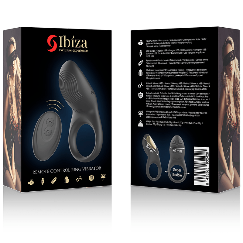 IBIZA - ANILLO VIBRADOR CONTROL REMOTO FULL CONTACT - Sensuana.es