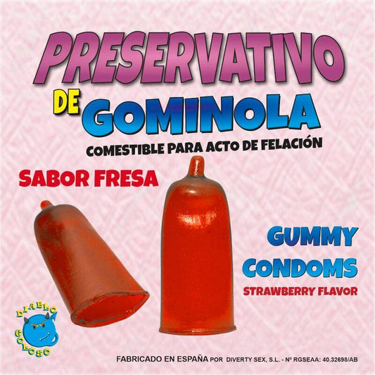 DIABLO PICANTE - PRESERVATIVO DE GOMINOLA FRESA - Sensuana.es