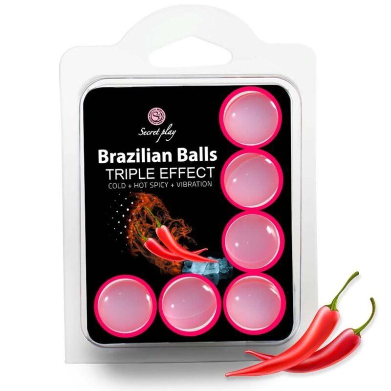 SECRETPLAY - SET 6 BRAZILIAN BALLS TRIPLE EFECTO - Sensuana.es