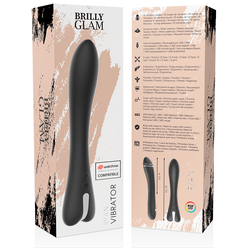 BRILLY GLAM - RYAN VIBRADOR COMPATIBLE CON WATCHME WIRELESS TECHNOLOGY - Sensuana.es