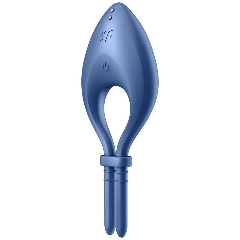 SATISFYER - BULLSEYE ANILLO VIBRADOR APP AZUL - Sensuana.es