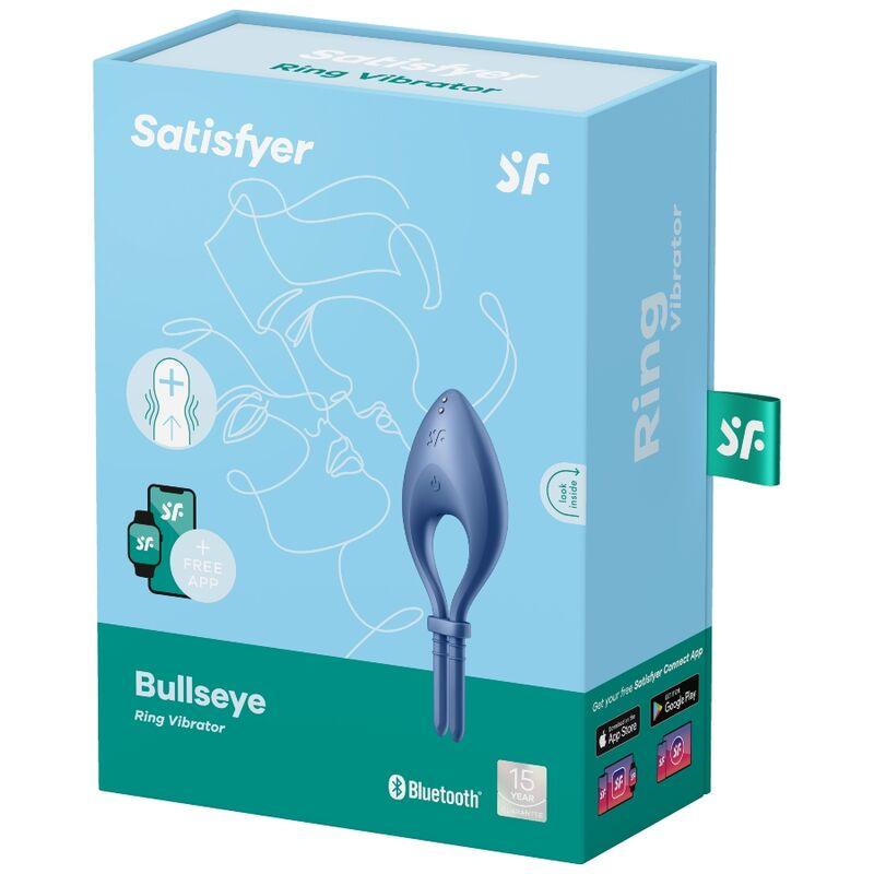 SATISFYER - BULLSEYE ANILLO VIBRADOR APP AZUL - Sensuana.es