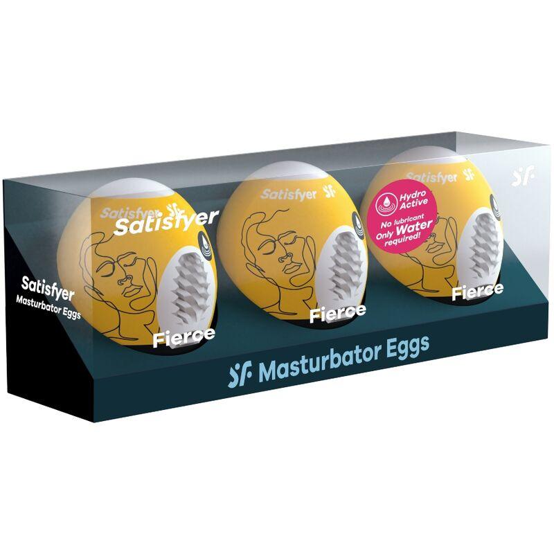 SATISFYER - 3 OVOS FEROZES DE MASTURBADOR