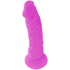 DIVERSIA - DILDO FLEXIBLE CON VIBRACION LILA 21 CM -O- 4.9 CM - Sensuana.es