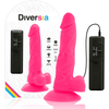 DIVERSIA - DILDO FLEXIBLE CON VIBRACIÓN ROSA 18 CM -O- 4 CM - Sensuana.es