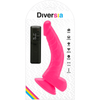 DIVERSIA - DILDO FLEXÍVEL COM VIBRAÇÃO ROSA 21,5 CM -O- 4,5 CM