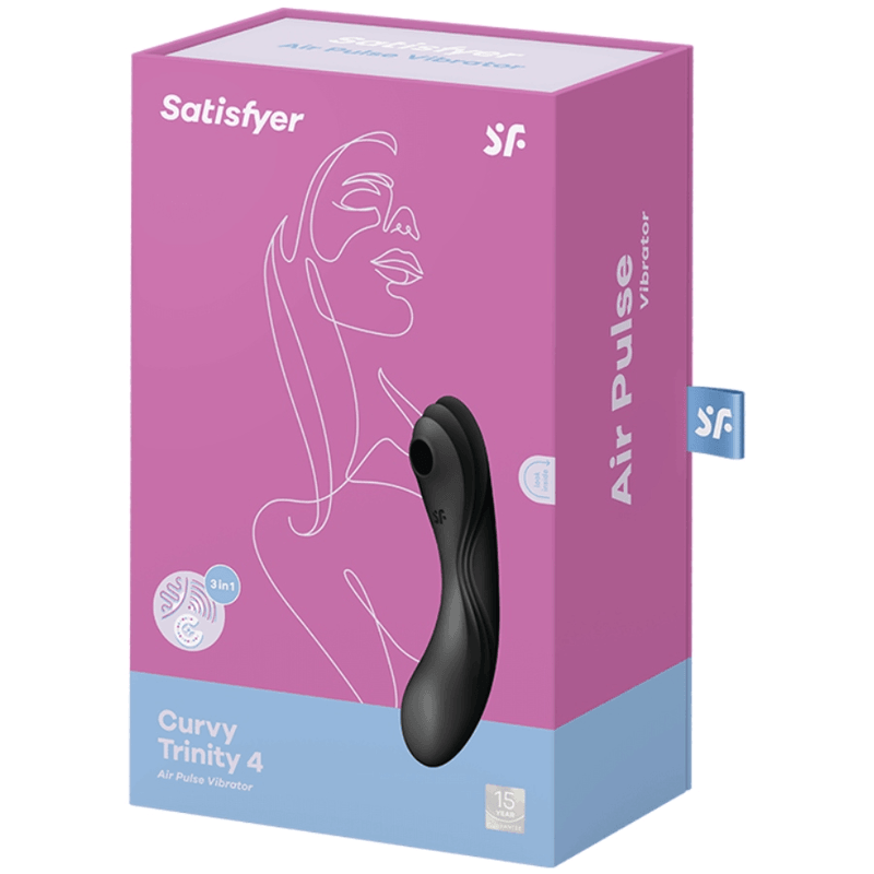 SATISFYER - ESTIMULADOR E VIBRADOR CURVY TRINITY 4 PRETO