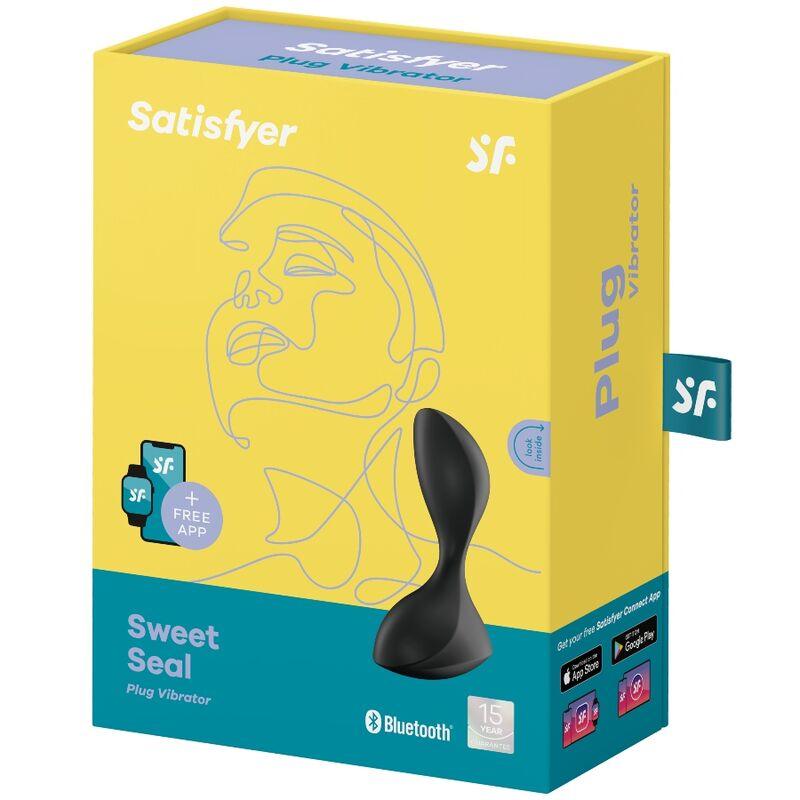 SATISFYER - APP VIBRADOR SWEET SEAL PLUG PRETO