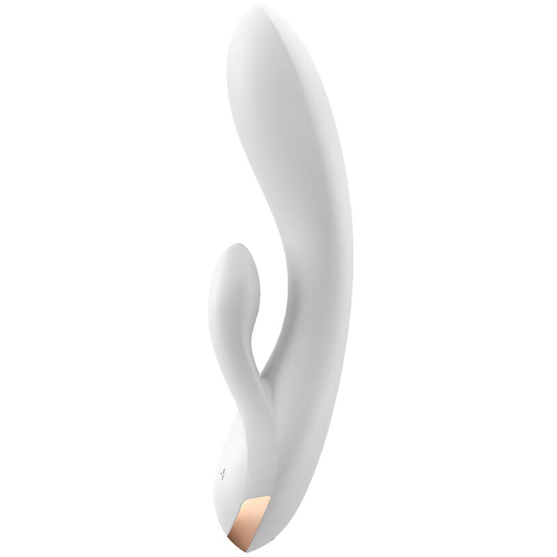 SATISFYER - APP VIBRADOR DOUBLE FLEX BRANCO