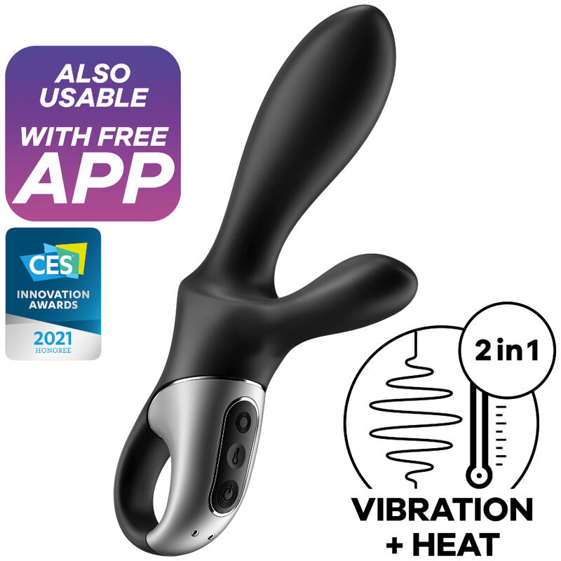 SATISFYER - APP VIBRADOR ANAL HEAT CLIMAX+ PRETO