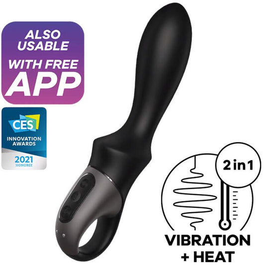 SATISFYER - HEAT CLIMAX VIBRADOR ANAL APP NEGRO - Sensuana.es