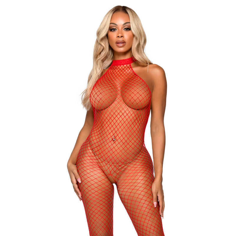 LEG AVENUE - LE FRIVOLE BODYSTOCKING - RACER NECK TAMANHO ÚNICO PRETO