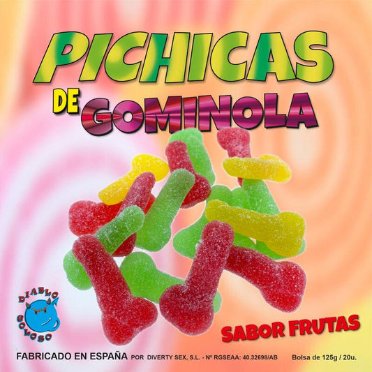 DIABLO GOLOSO - PICHITAS DE GOMINOLA FRUTAS CON AZUCAR - Sensuana.es