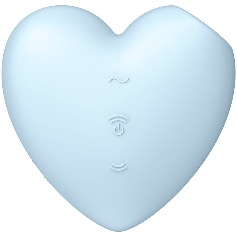 SATISFYER - CUTIE HEART BLUE STIMULATOR AND VIBRATOR