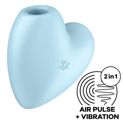 SATISFYER - CUTIE HEART ESTIMULADOR Y VIBRADOR AZUL - Sensuana.es