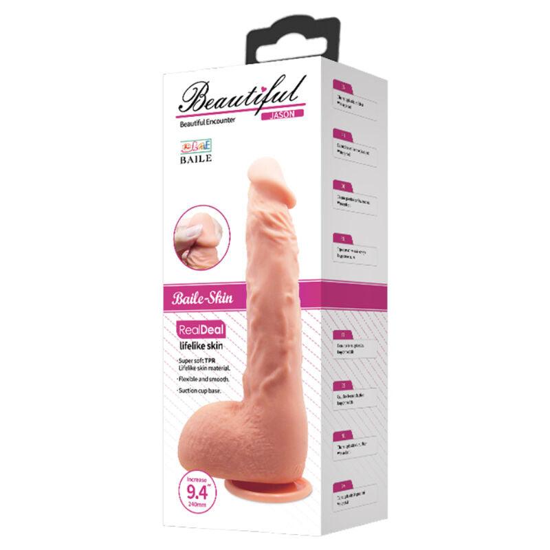 BAILE - DILDO REALISTICO JASON NATURAL 24 CM - Sensuana.es