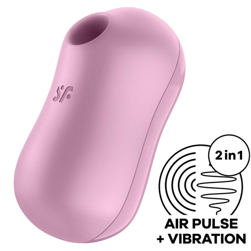 SATISFYER - COTTON CANDY LILAC STIMULATOR AND VIBRATOR