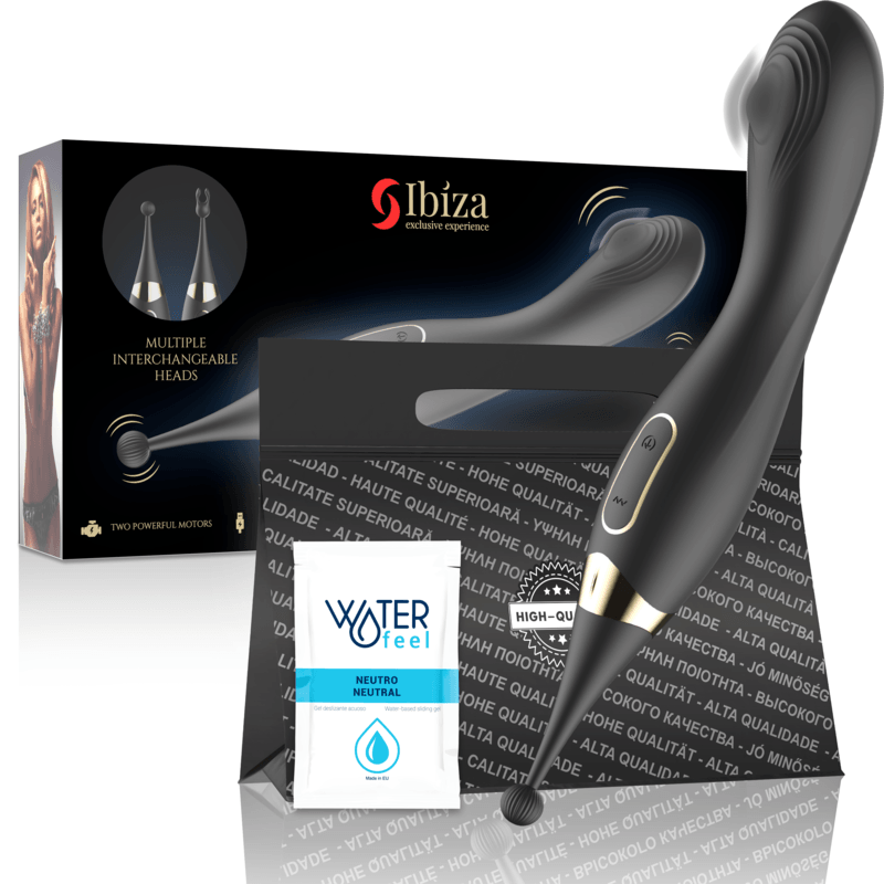 IBIZA - ESTIMULADOR DE CLITORIS INTERCAMBIABLES Y PULSATION VIBRADOR PUNTO G - Sensuana.es